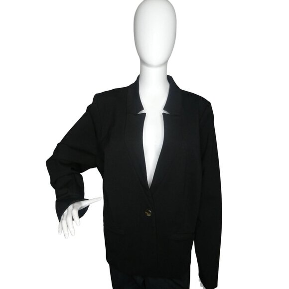 Eloquii The Ultimate Stretch Black One Button Blazer Women's 24 - Picture 1 of 6